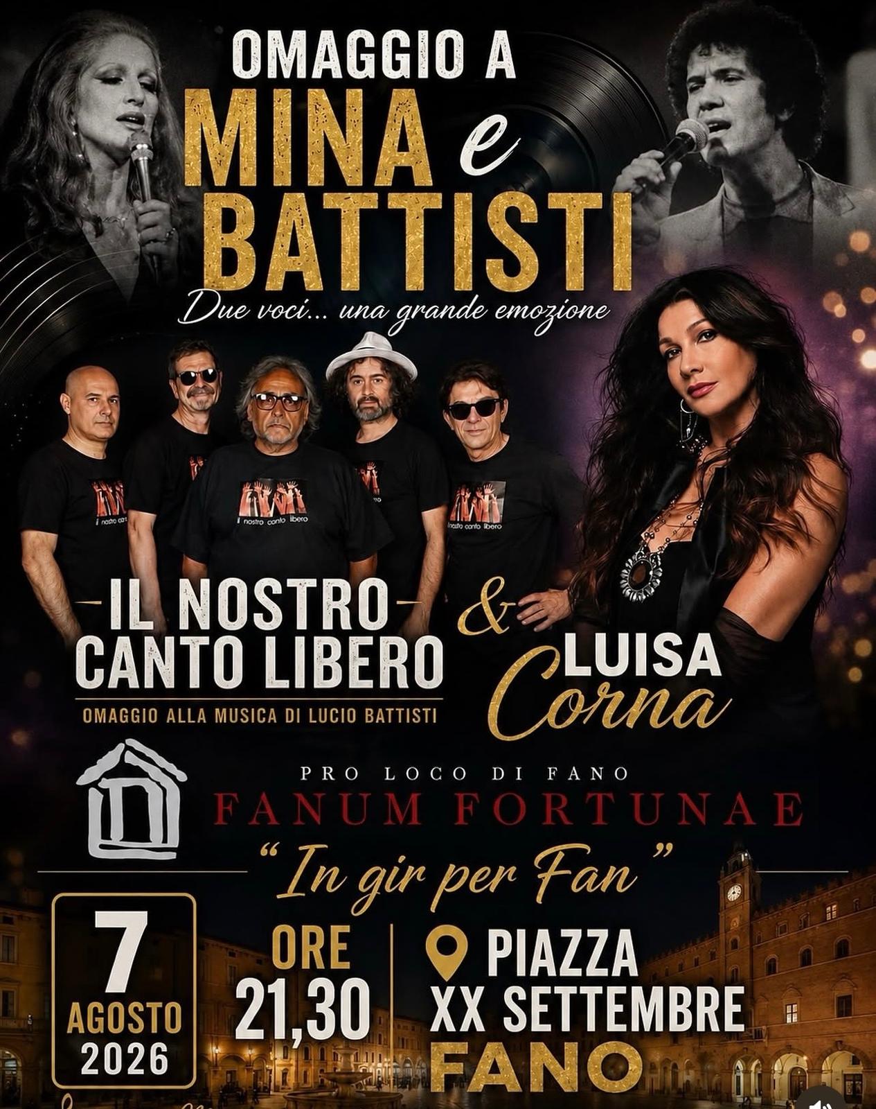 7 AGOSTO 2026 CONCERTO A FANO